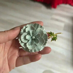 4/$100 Blue metal  pedal vintage brooch no chips 90mm